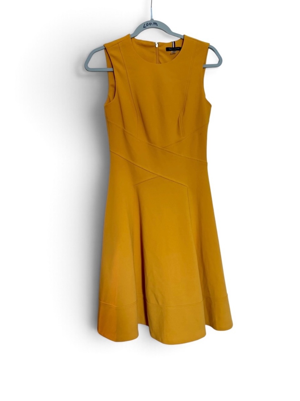 Tommy Hilfiger Sleeveless Mustard Yellow Fit-and-Flare Dress Size 2